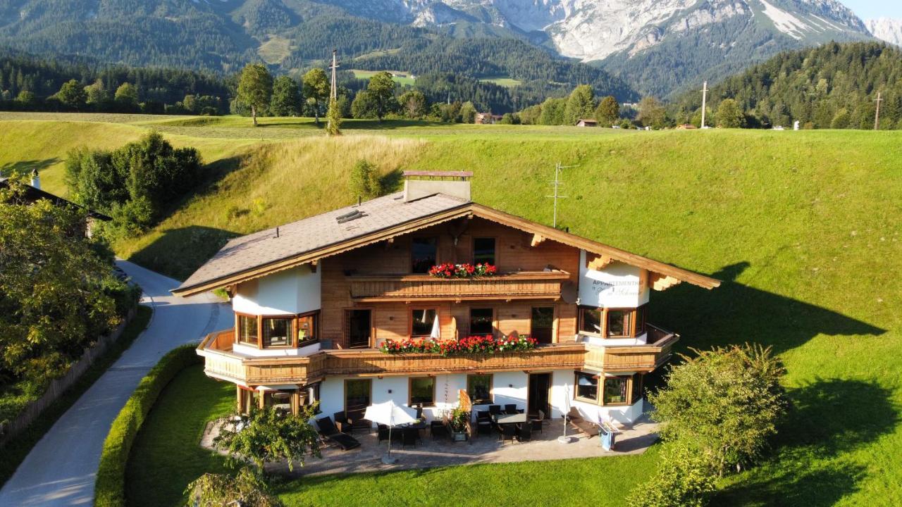 Appartementhaus Zum Schneider シェッファウ・アム・ヴィルデン・カイザー エクステリア 写真